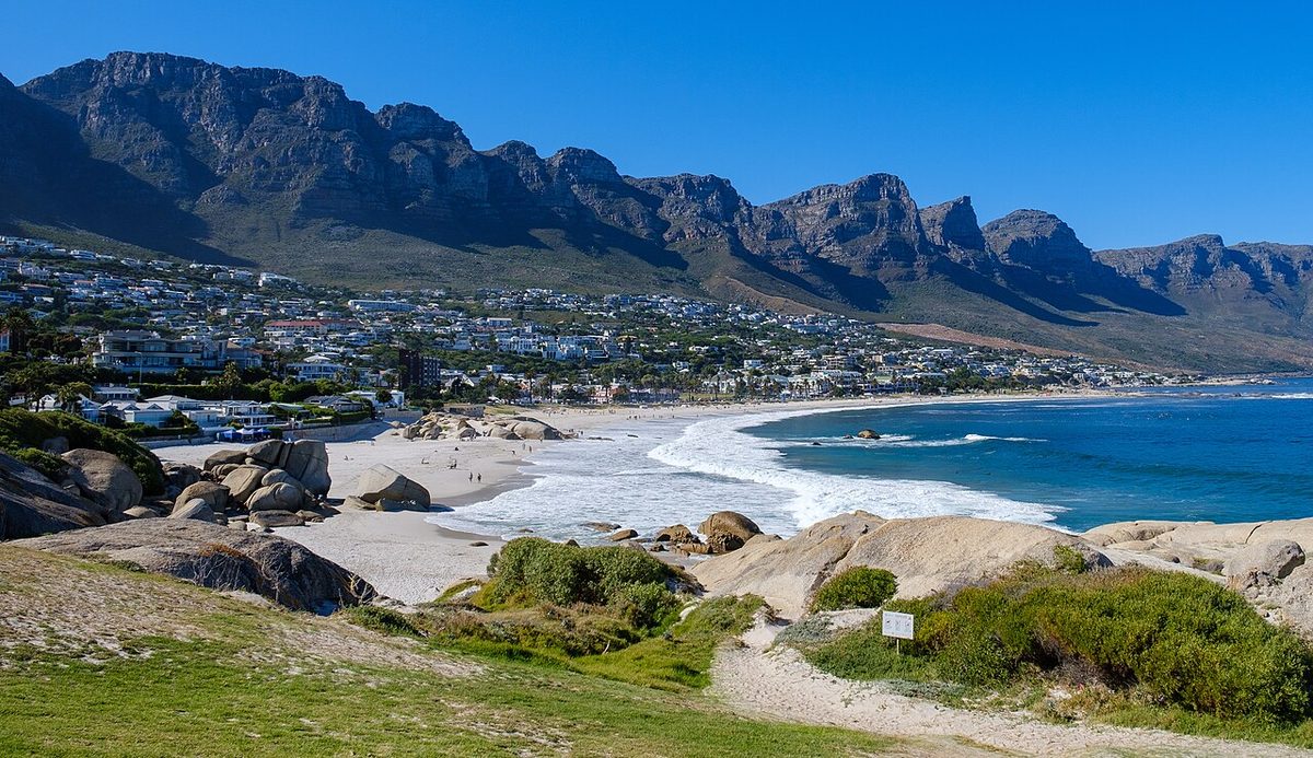 Cape Town with Table Mountain and harbor, South Africa