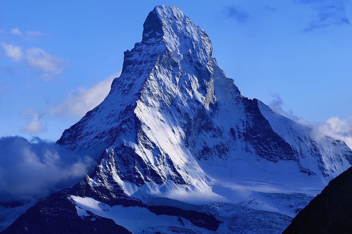 The Matterhorn peak in the Swiss Alps, Switzerland